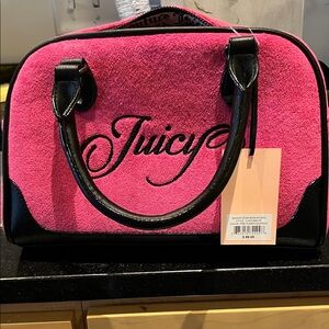 Juicy Couture Pink and Black Satchel